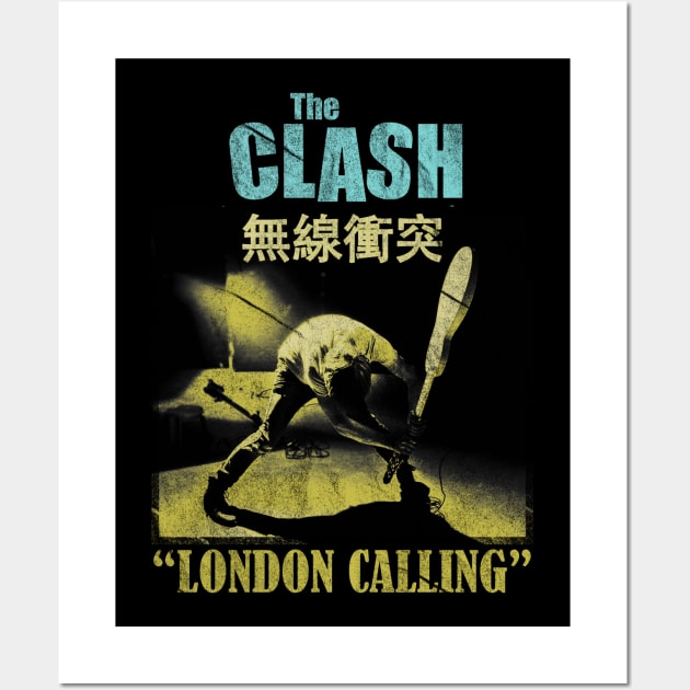 The Clash - Golden Vintage Wall Art by kilshamy